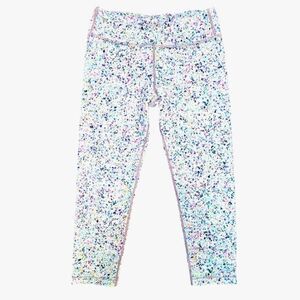 Athleta Girls Terrazo Print Athleisure Cropped Leggings Size XL